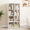 White 8-Cube Bookshelf Engineered Wood Open Back Storage Organizer